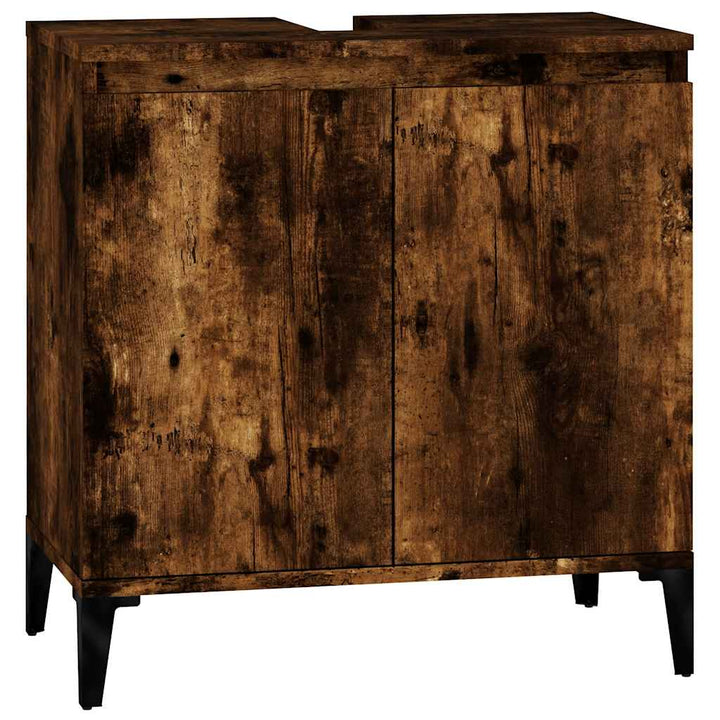 underskab til håndvask 58x33x60 cm konstrueret træ røget eg