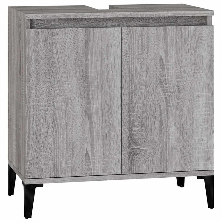 skab til håndvask 58x33x60 cm konstrueret træ grå sonoma-eg
