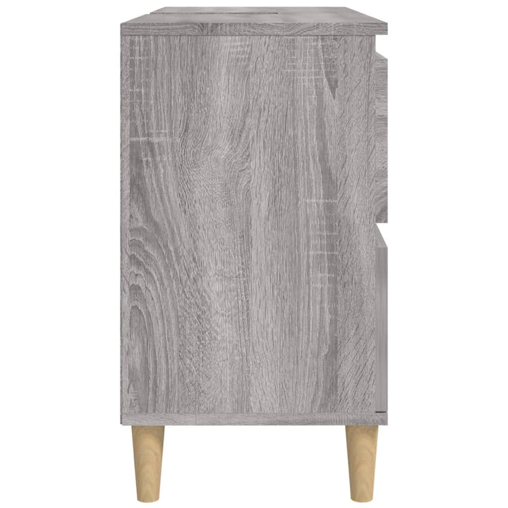 skab til håndvask 80x33x60 cm konstrueret træ grå sonoma-eg