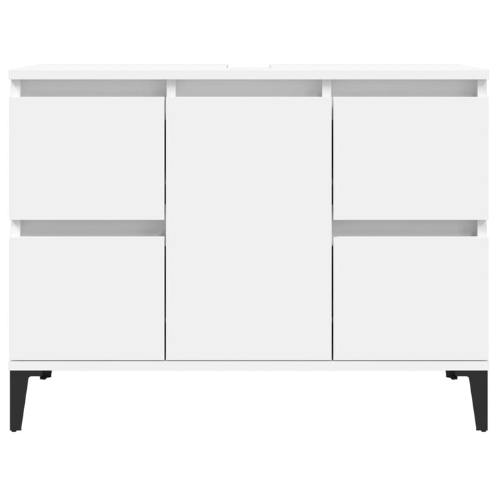 underskab til håndvask 80x33x60 cm konstrueret træ hvid