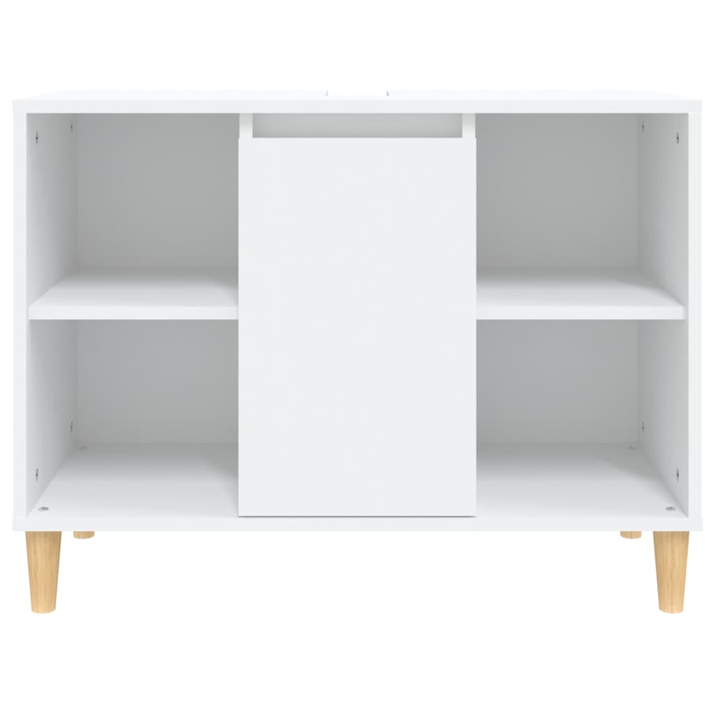underskab til håndvask 80x33x60 cm konstrueret træ hvid