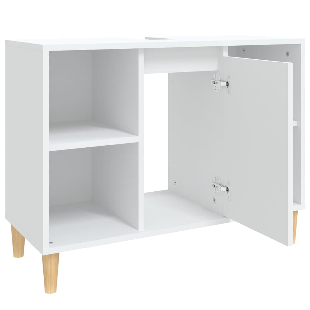 underskab til håndvask 80x33x60 cm konstrueret træ hvid