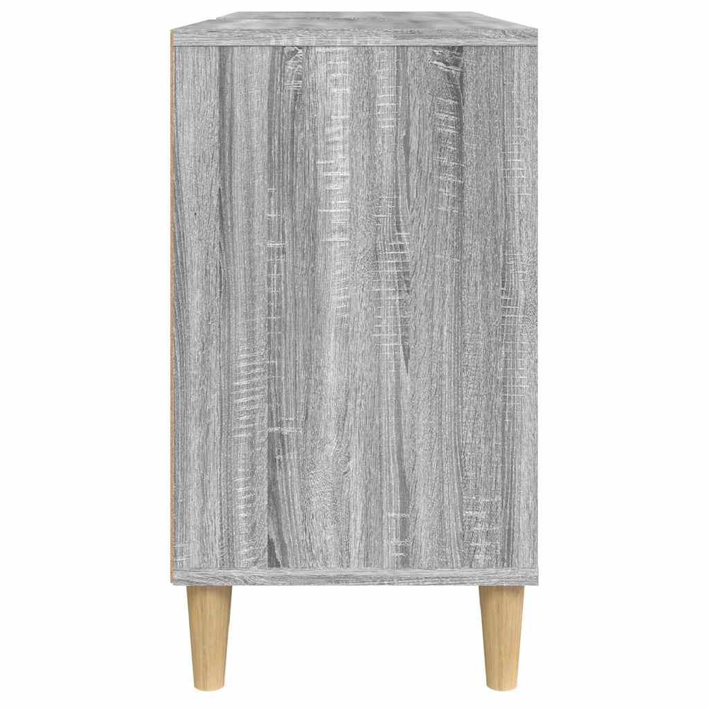 skab til håndvask 80x33x60 cm konstrueret træ grå sonoma-eg