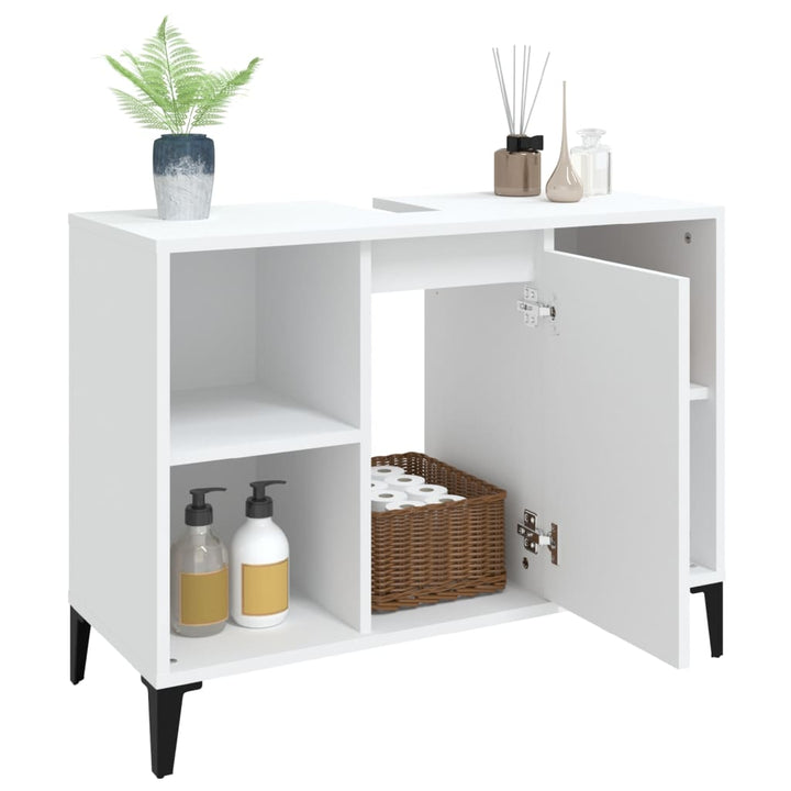 underskab til håndvask 80x33x60 cm konstrueret træ hvid