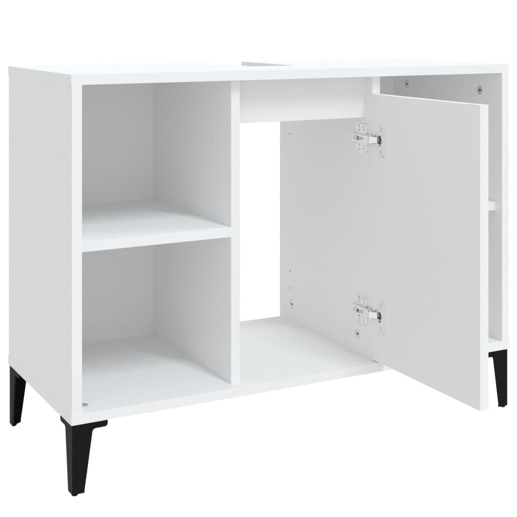 underskab til håndvask 80x33x60 cm konstrueret træ hvid