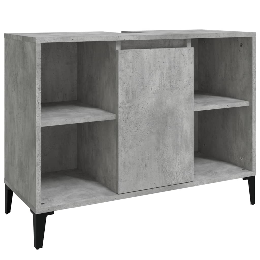 underskab til håndvask 80x33x60 cm konstrueret træ betongrå