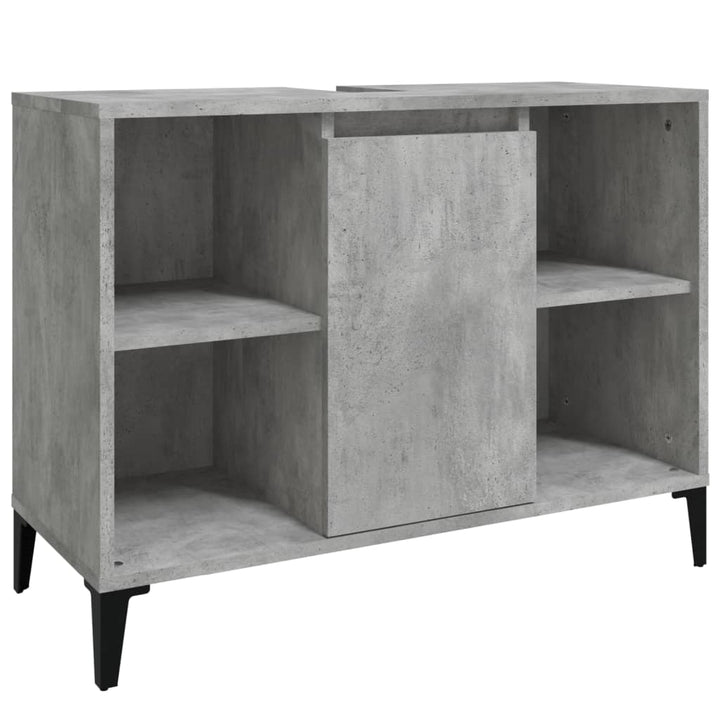 underskab til håndvask 80x33x60 cm konstrueret træ betongrå