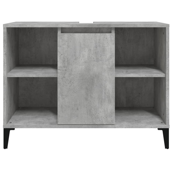 underskab til håndvask 80x33x60 cm konstrueret træ betongrå