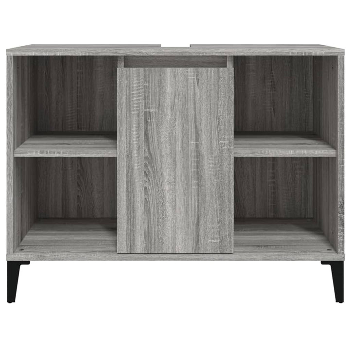 skab til håndvask 80x33x60 cm konstrueret træ grå sonoma-eg