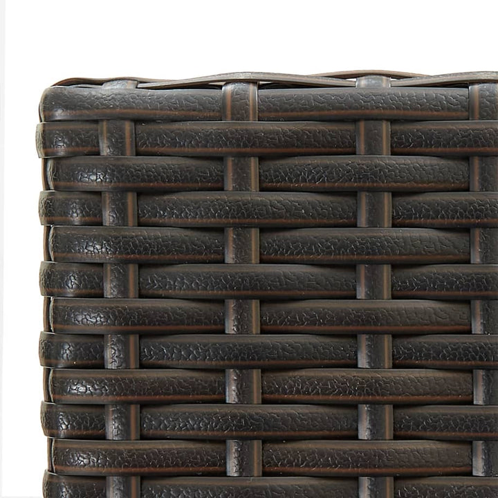 barstole 2 stk. polyrattan brun