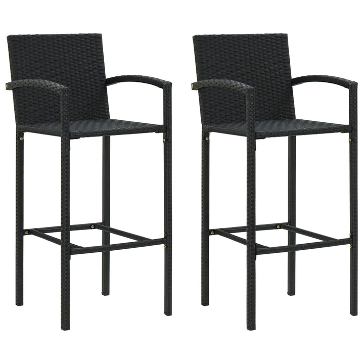 barstole 2 stk. polyrattan sort