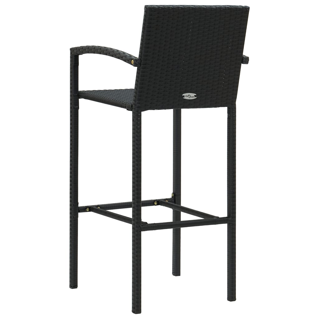 barstole 2 stk. polyrattan sort