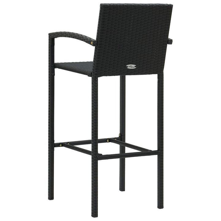 barstole 2 stk. polyrattan sort
