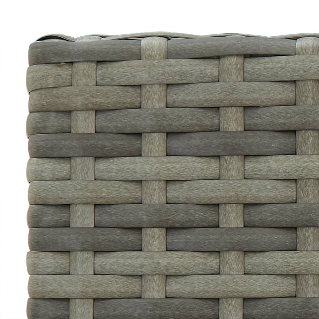 barstole 2 stk. polyrattan grå