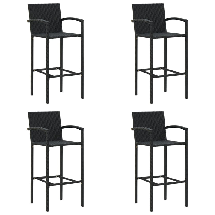 barstole 4 stk. polyrattan sort