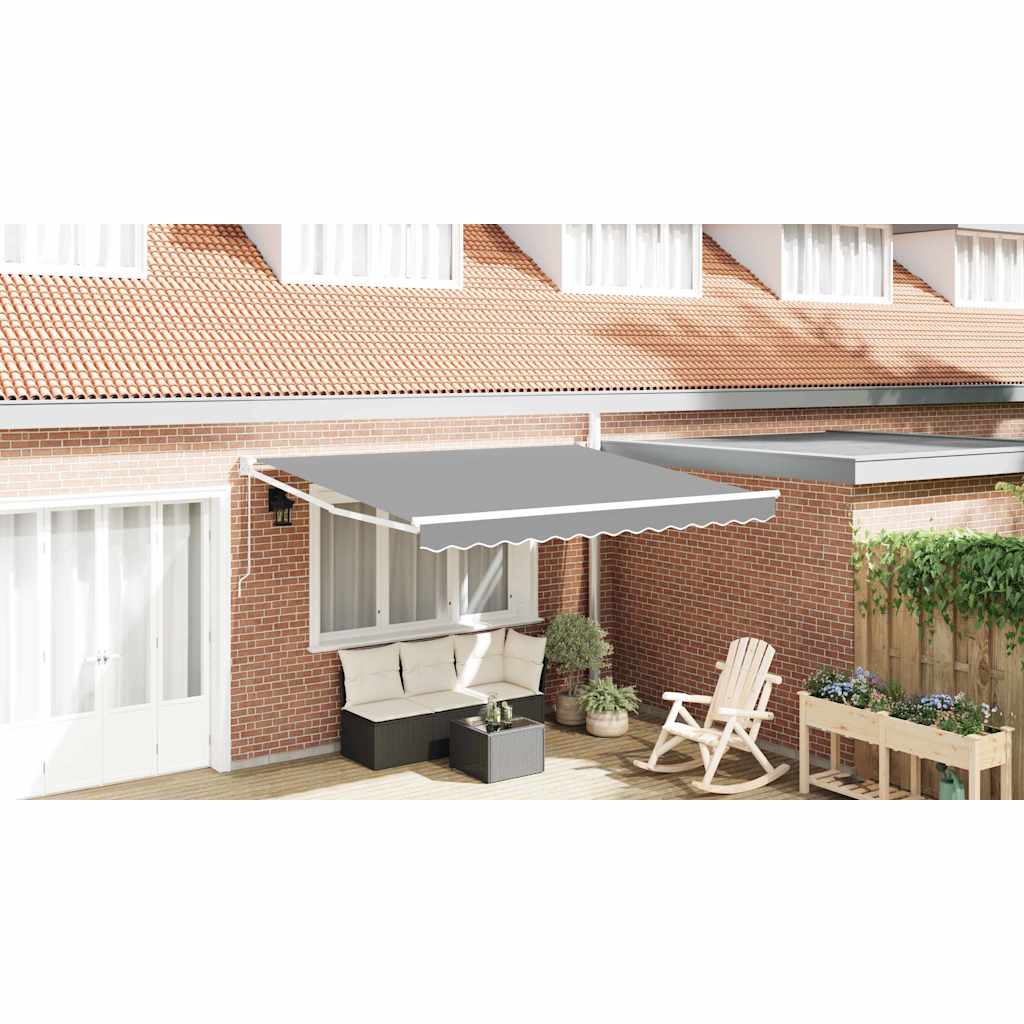 Udtrækkelig markisedel Hvid 300 x 250 cm Aluminium