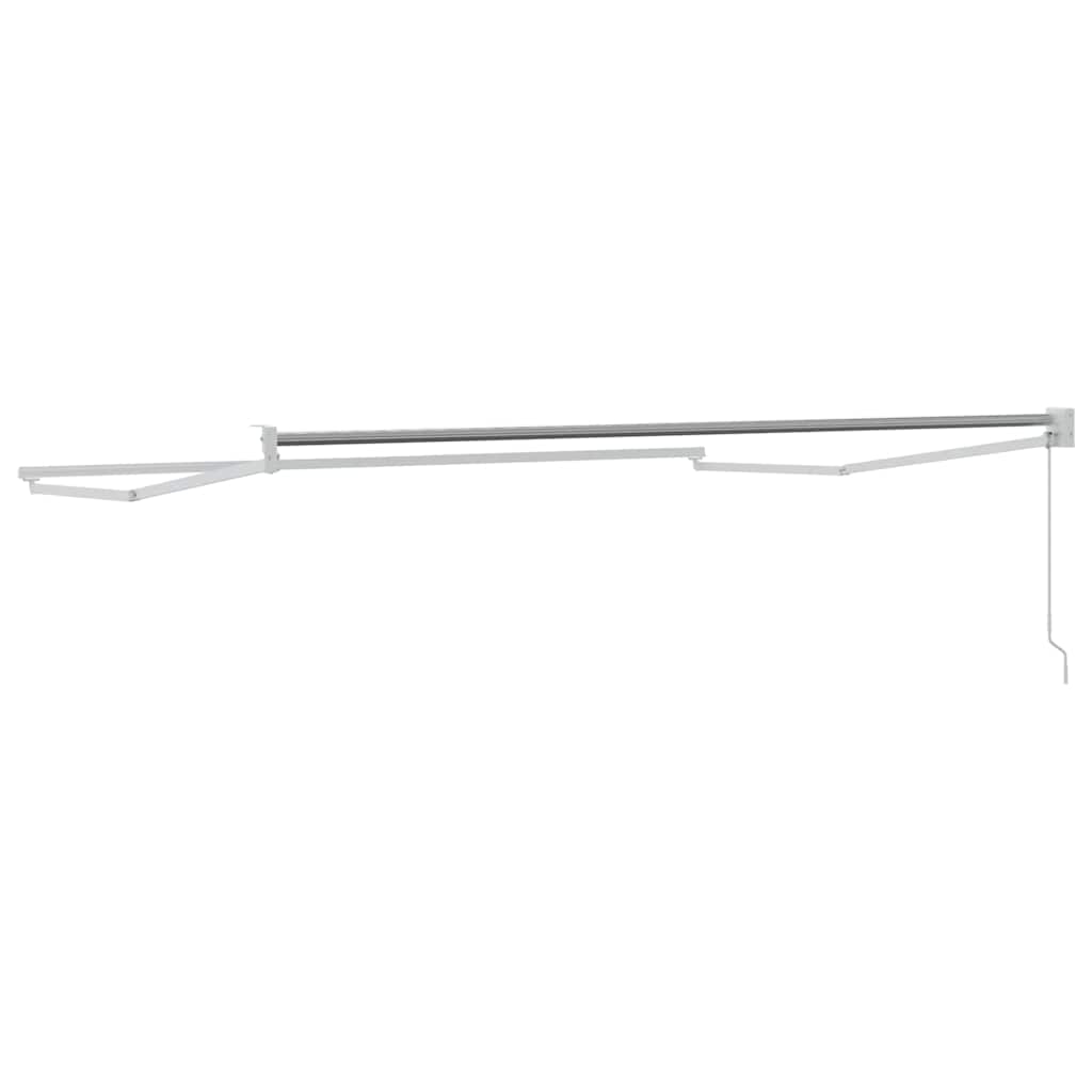 Udtrækkelig markisedel Hvid 350 x 250 cm Aluminium