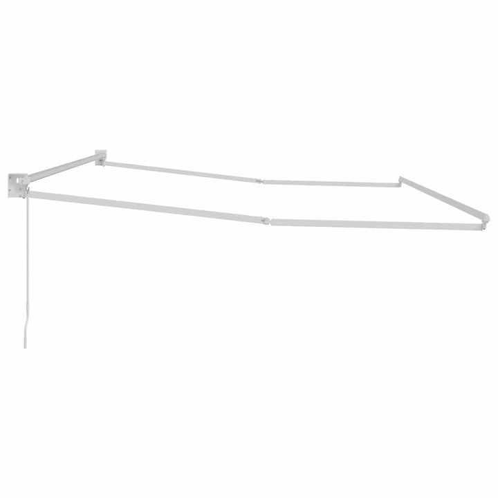 Udtrækkelig markisedel Hvid 400 × 300 cm Aluminium