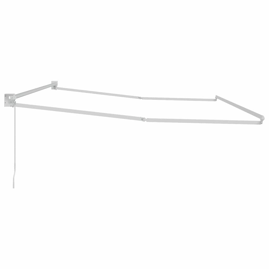 Udtrækkelig markisedel Hvid 450 × 300 cm Aluminium
