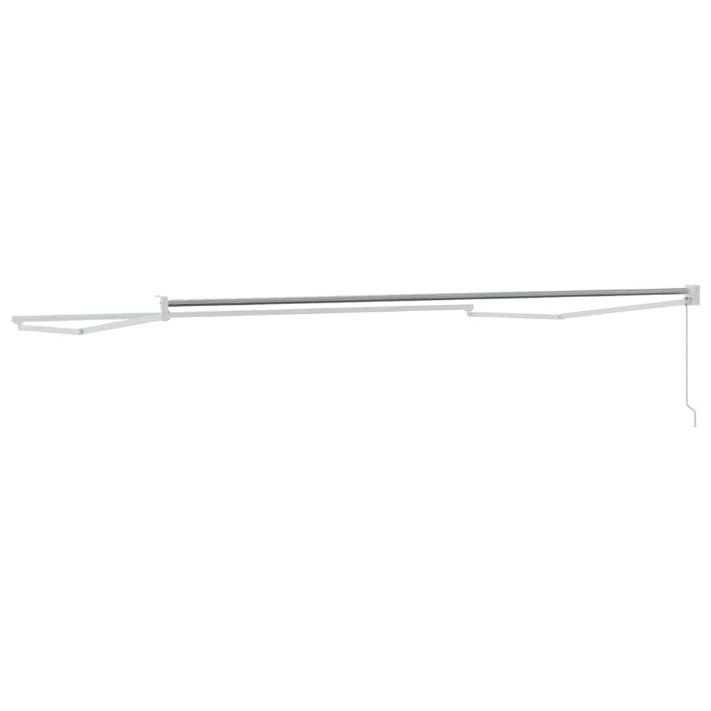 Udtrækkelig markisedel Hvid 500 × 300 cm Aluminium