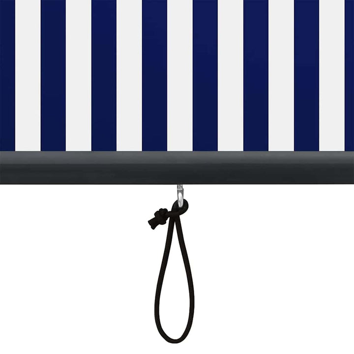 Rullegardin Blå og Hvid 180 x 250 cm Stof og Aluminium