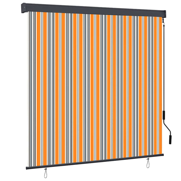 Rullegardin Gul og Blå 180 x 250 cm Stof og Aluminium