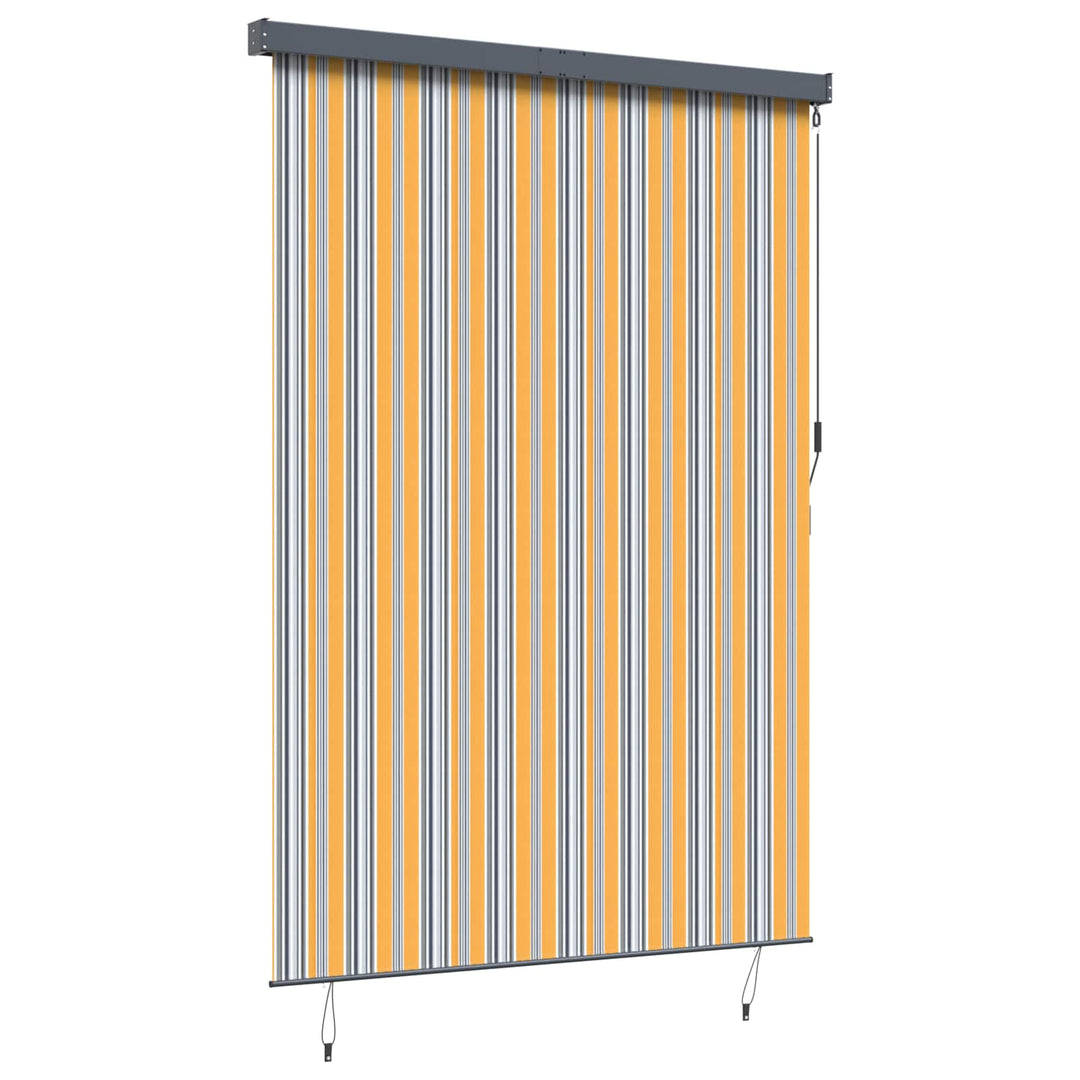 Rullegardin Gul og Blå 180 x 250 cm Stof og Aluminium