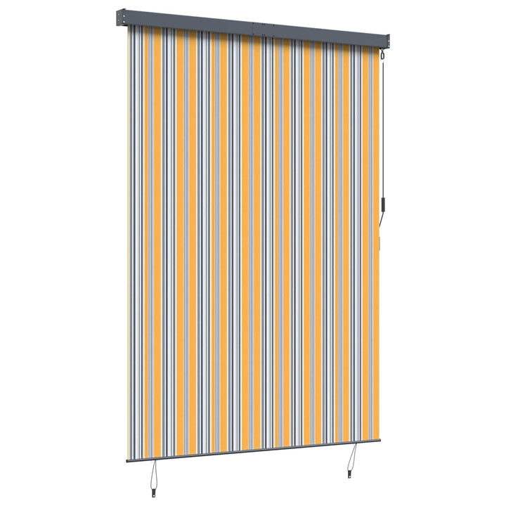 Rullegardin Gul og Blå 180 x 250 cm Stof og Aluminium