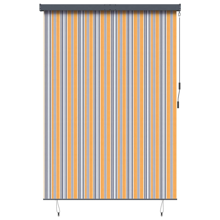 Rullegardin Gul og Blå 180 x 250 cm Stof og Aluminium