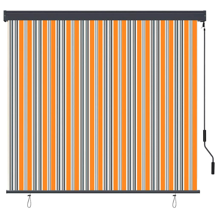 Rullegardin Gul og Blå 180 x 250 cm Stof og Aluminium