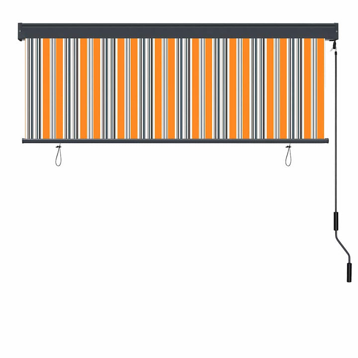 Rullegardin Gul og Blå 180 x 250 cm Stof og Aluminium