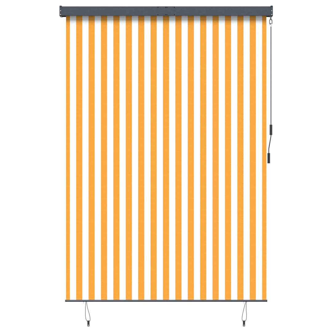 Rullegardin Hvid og Orange 180 x 250 cm Stof og Aluminium