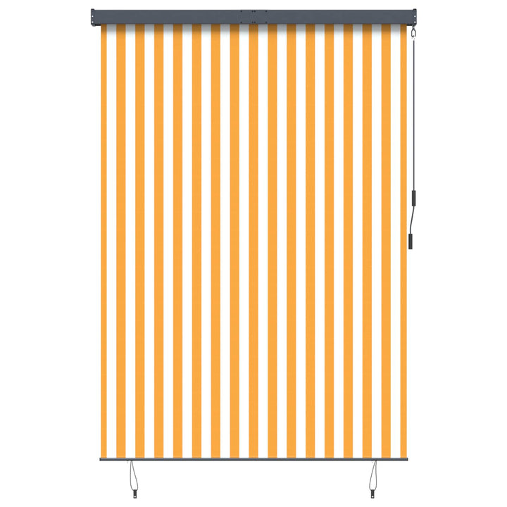 Rullegardin Hvid og Orange 180 x 250 cm Stof og Aluminium