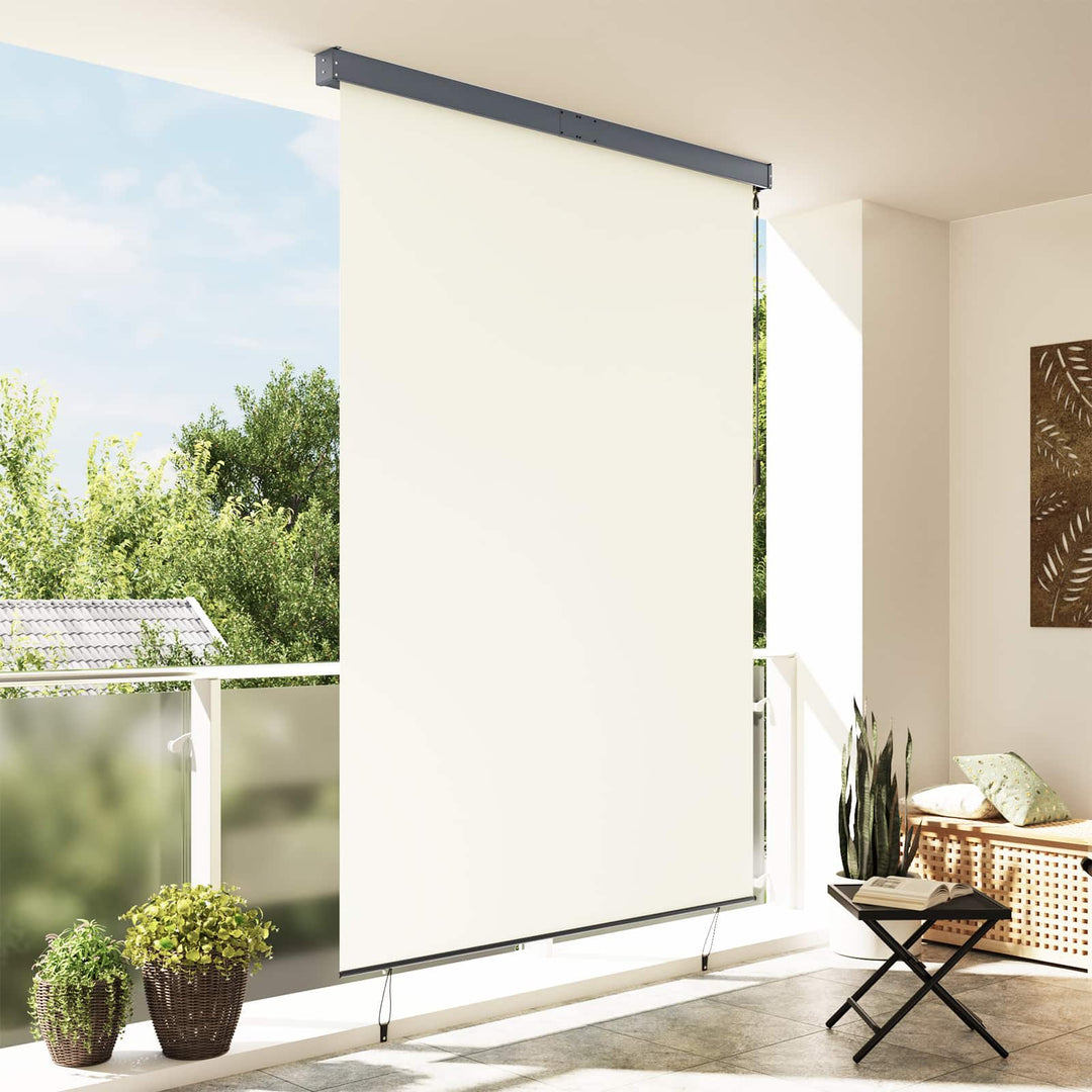 Rullegardin Cremefarvet 180 x 250 cm Stof og Aluminium
