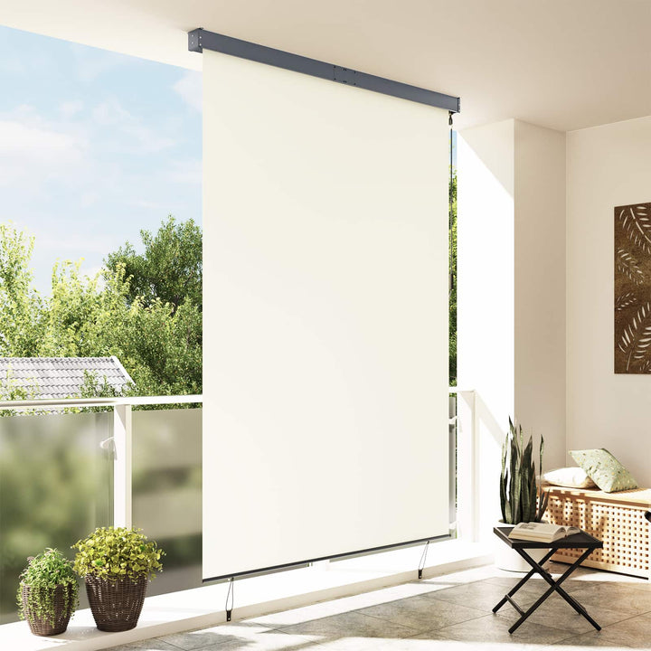 Rullegardin Cremefarvet 180 x 250 cm Stof og Aluminium