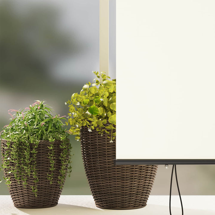 Rullegardin Cremefarvet 180 x 250 cm Stof og Aluminium