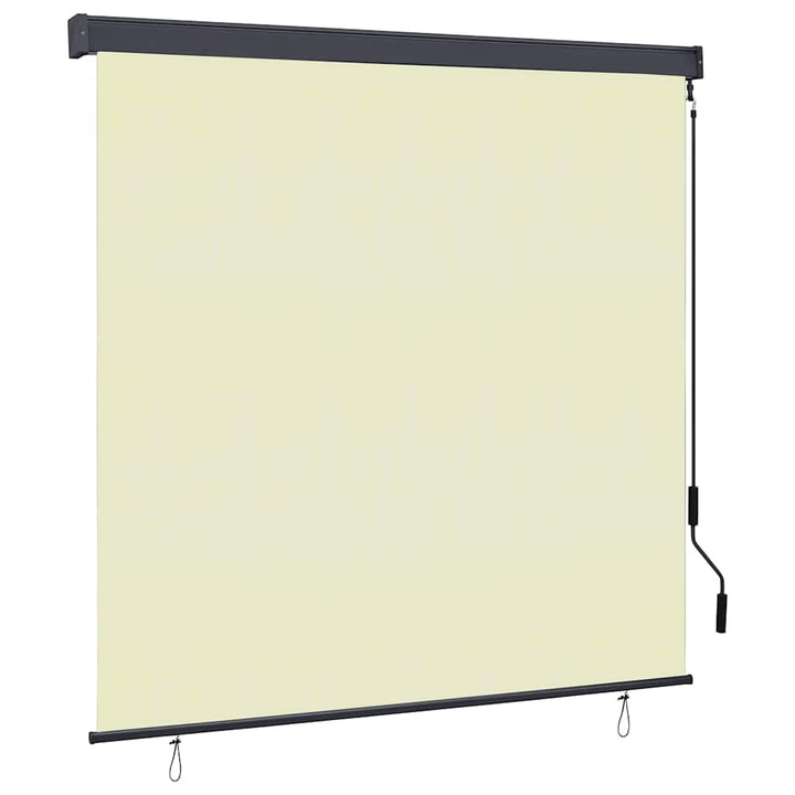 Rullegardin Cremefarvet 180 x 250 cm Stof og Aluminium