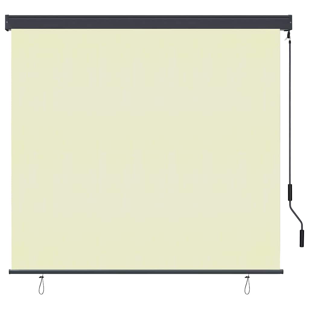 Rullegardin Cremefarvet 180 x 250 cm Stof og Aluminium