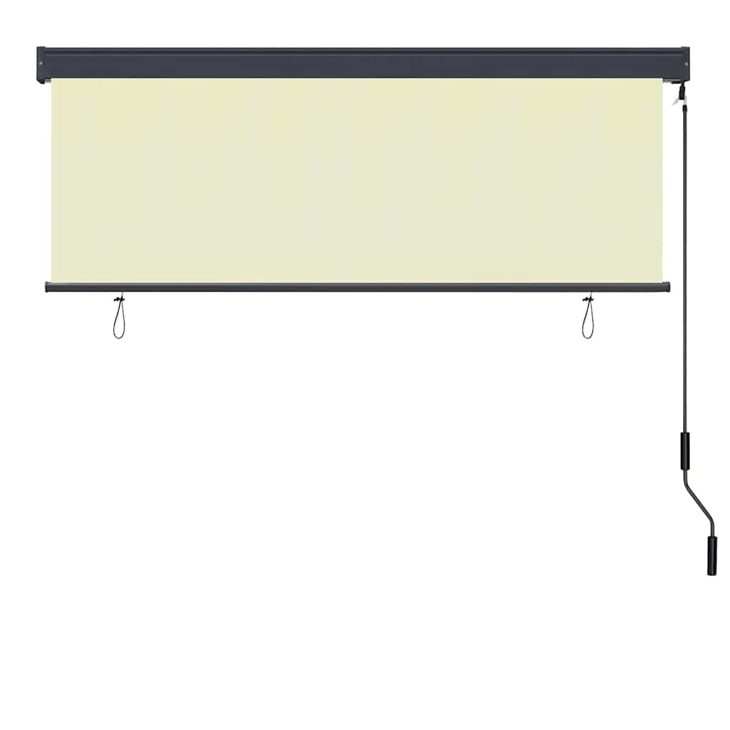 Rullegardin Cremefarvet 180 x 250 cm Stof og Aluminium