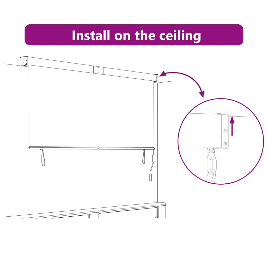 Rullegardin Orange og Brun 200 x 250 cm Stof og Aluminium