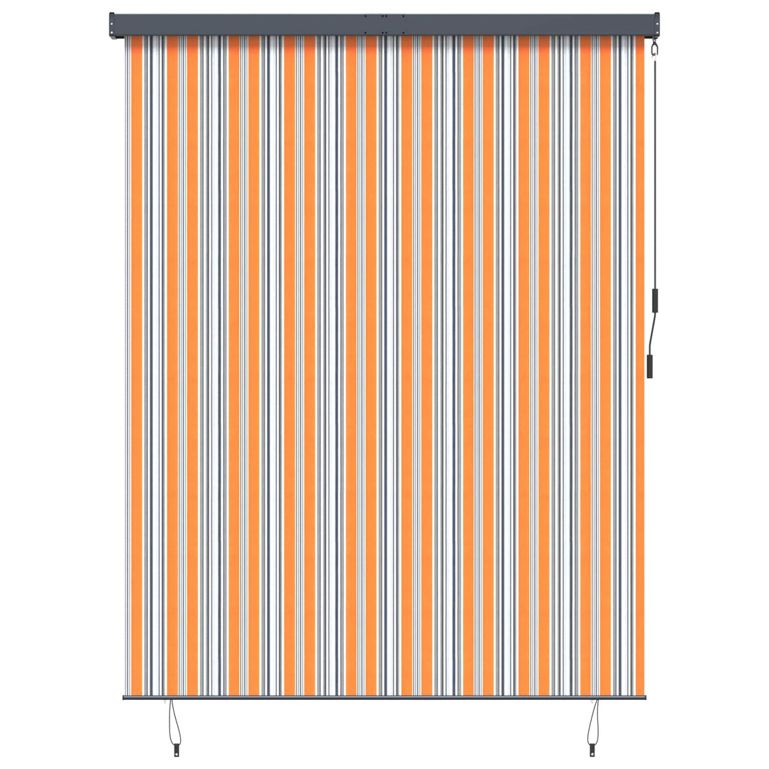 Rullegardin Gul og Blå 200 x 250 cm Stof og Aluminium