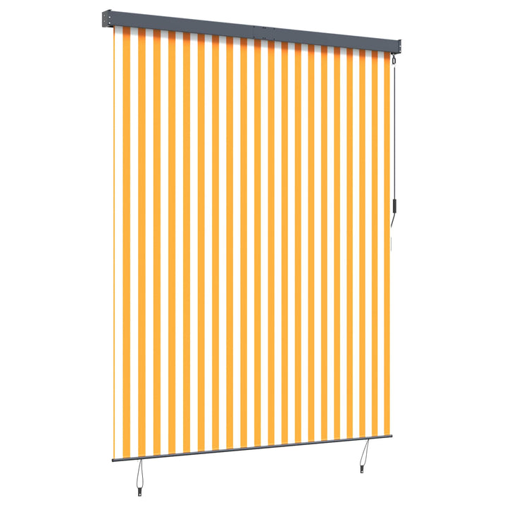 Rullegardin Hvid og Orange 200 x 250 cm Stof og Aluminium