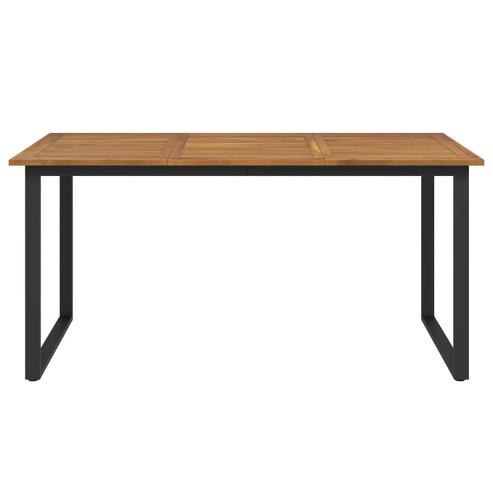 havebord med U-formede ben 160x80x75 cm massivt akacietræ