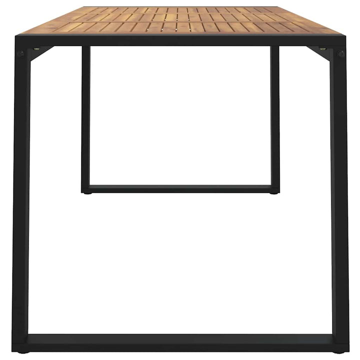 havebord med U-formede ben 140x80x75 cm massivt akacietræ