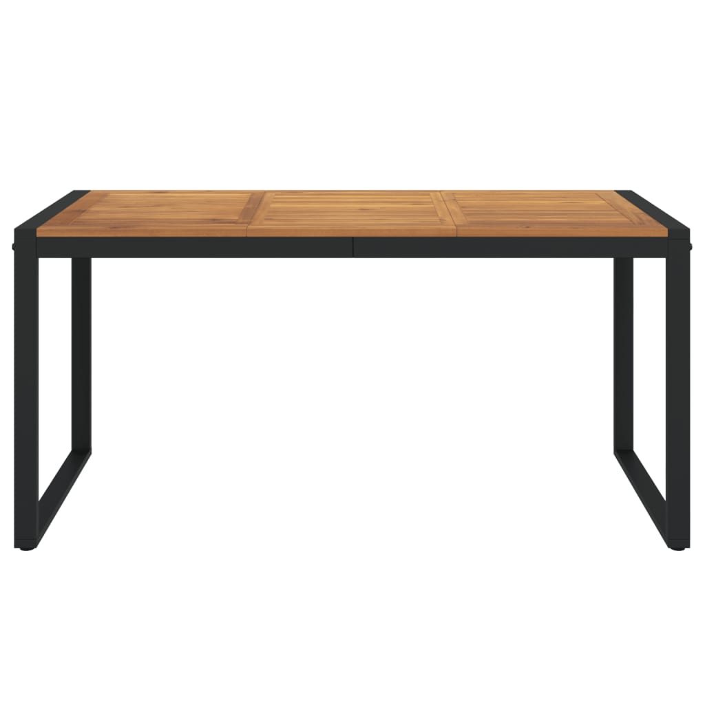 havebord med U-formede ben 160x80x75 cm massivt akacietræ