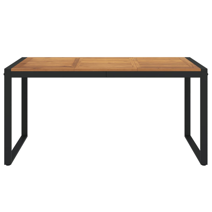 havebord med U-formede ben 160x80x75 cm massivt akacietræ