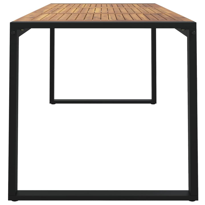 havebord med U-formede ben 160x80x75 cm massivt akacietræ