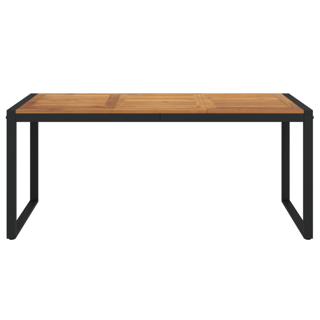 havebord med U-formede ben 180x90x75 cm massivt akacietræ