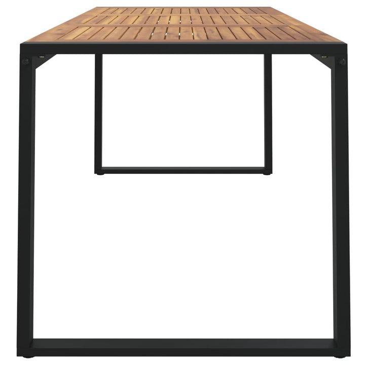 havebord med U-formede ben 180x90x75 cm massivt akacietræ