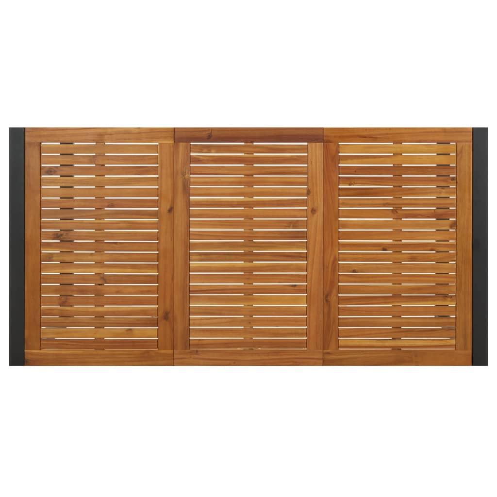 havebord med U-formede ben 180x90x75 cm massivt akacietræ